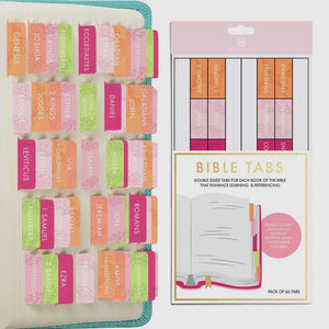 MS Bright Color Floral Bible Tabs