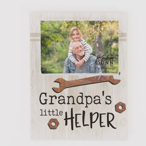 Grandpa's Little Helper Photo Frame 2x3 Photo Magnetic Or Stand Up