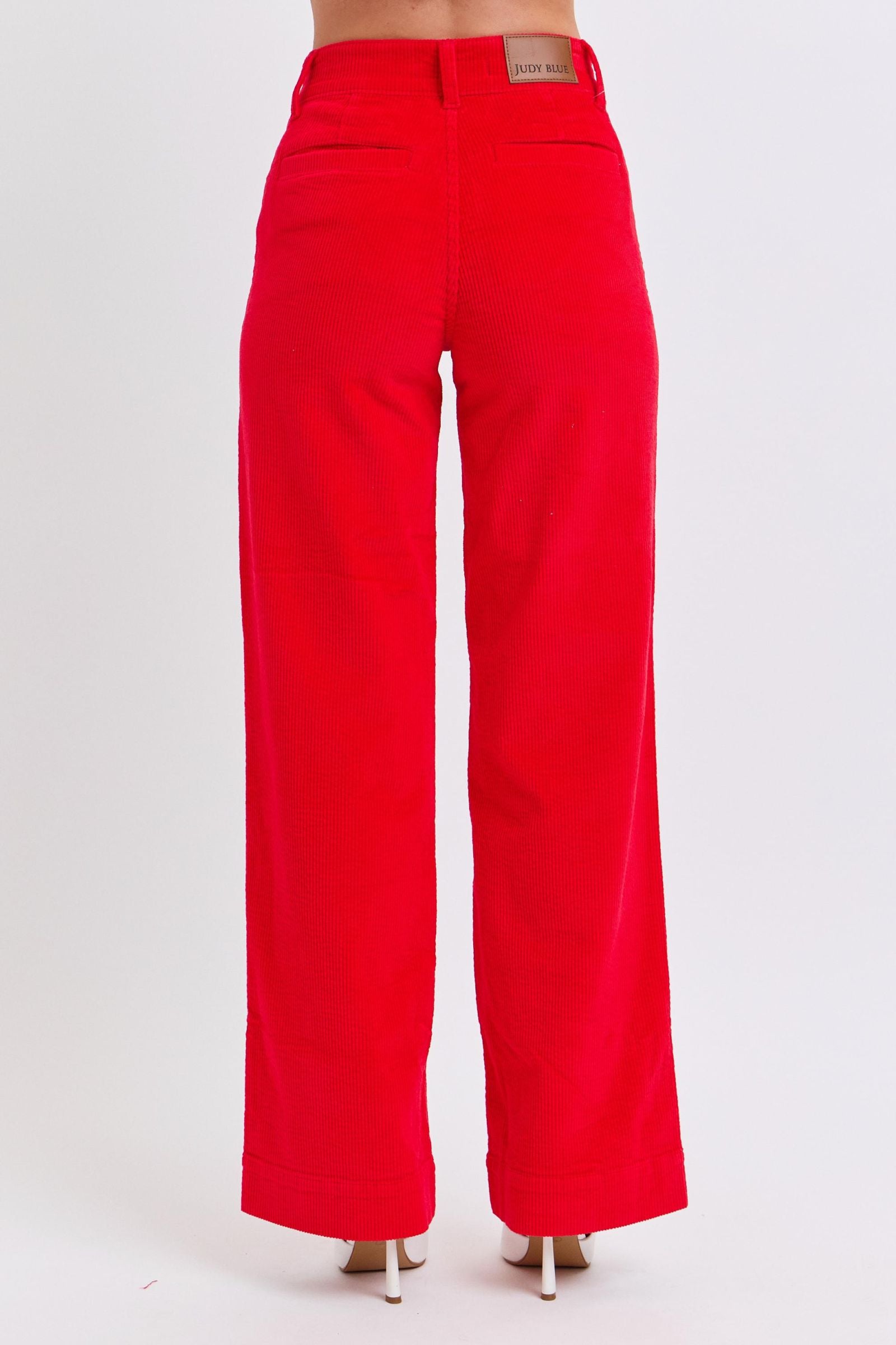 RUBY HIGH WAIST CORDUROY TROUSER WIDE LEG JUDY BLUE DENIM