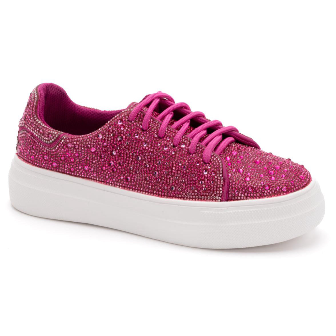 BEDAZZLE FUCHSIA RHINESTONES CORKYS SNEAKERS