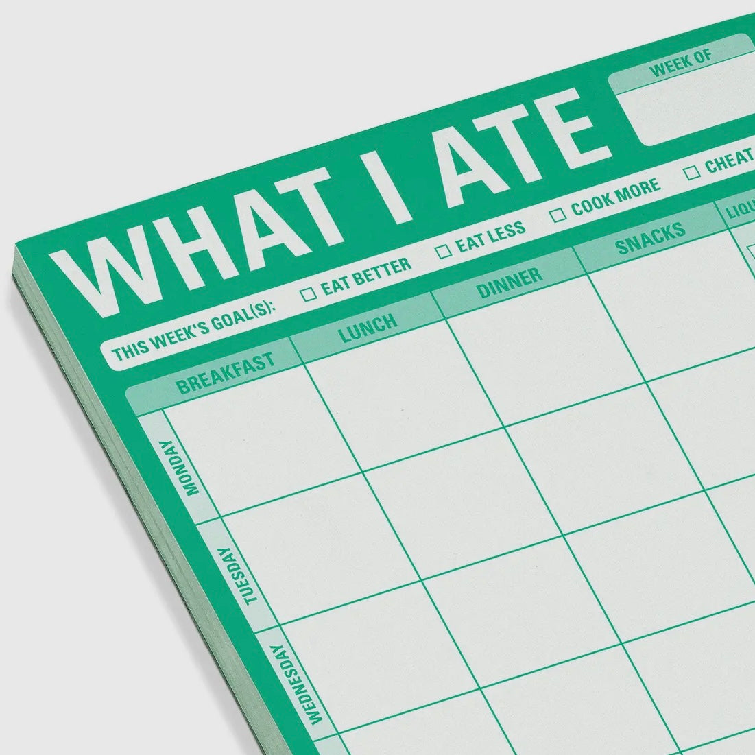 WHAT I ATE PAD (FOOD TRACKER) GREEN