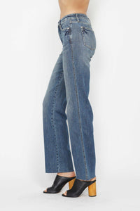 MID RISE TUMMY CONTROL VINTAGE STRAIGHT MEDIUM WASH JUDY BLUE DENIM-PLUS