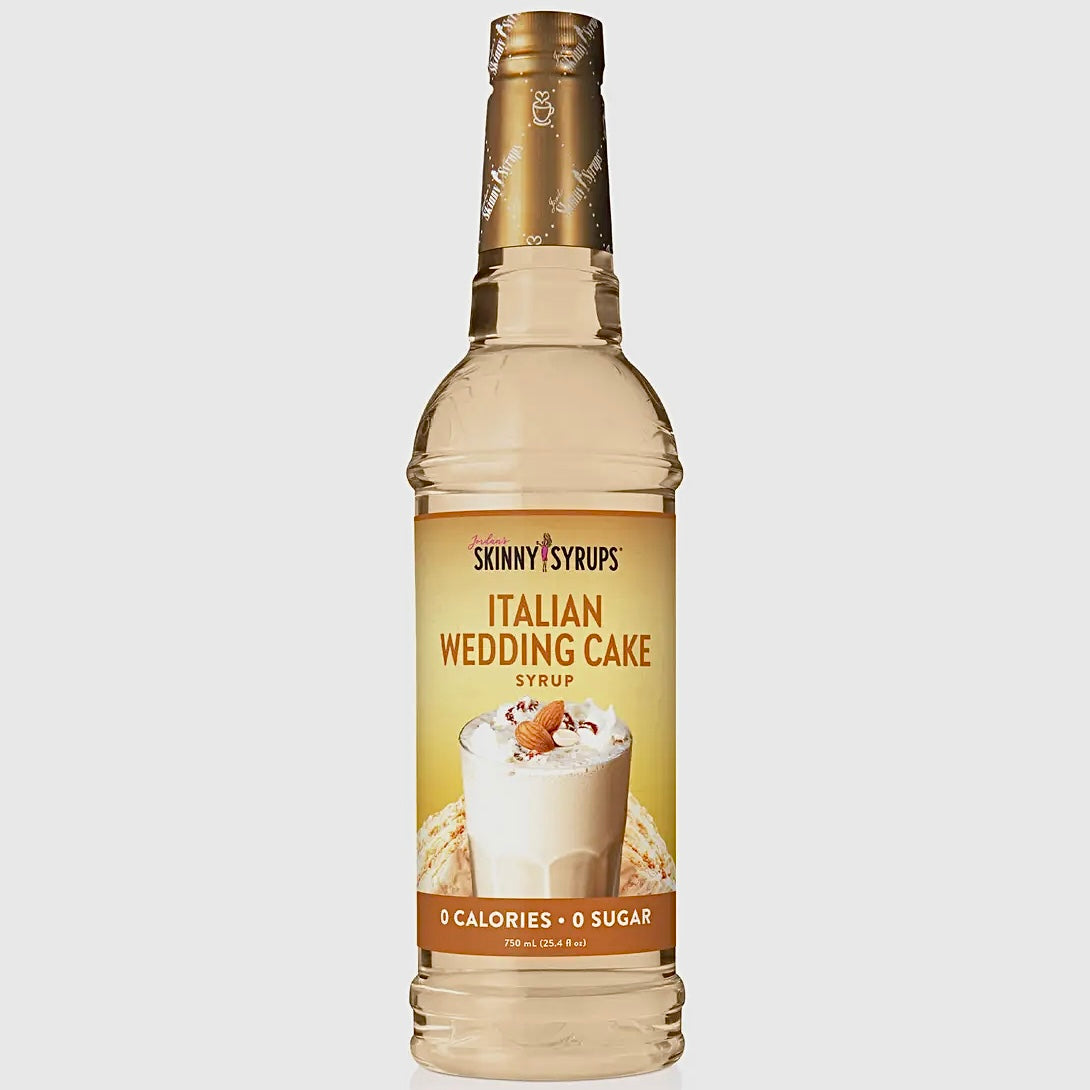 ITALIAN WEDDING CAKE FLAVOR SYRUP CONCENTRATE JORDAN'S SKINNY MIXES SYRUPS
