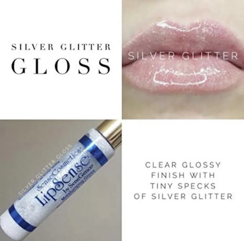 SILVER GLITTER LIPSENSE GLOSS