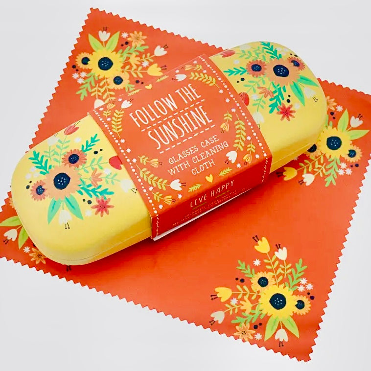 Follow The Sunshine Glasses Case & Lens Cleaning Cloth