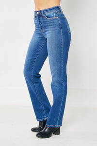 High Waist Medium Wash Hidden Button Fly Dad Jeans Judy Blue Denim-PLUS SIZES 16W & 20W left.