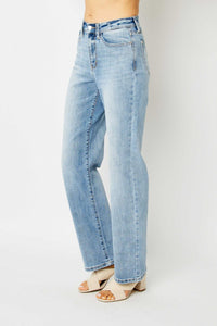 LIGHT WASH HIGH WAIST STRAIGHT LEG JUDY BLUE DENIM