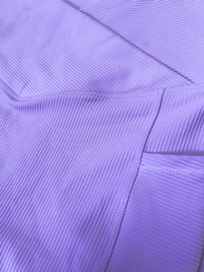 LILAC MOLLY MAX SCULPT DIAGONAL RIBBED LEGGINGS