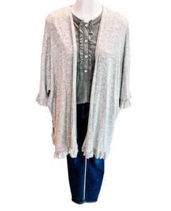 Heather Grey Solid Dolman Cardigan