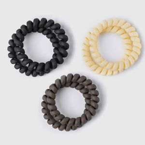 CRUSH KINDA SPIRALING COIL HAIR TIES PACK OF 6