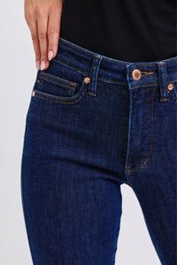 MID RISE TUMMY CONTROL CLASSIC SKINNY DARK WASH JUDY BLUE DENIM