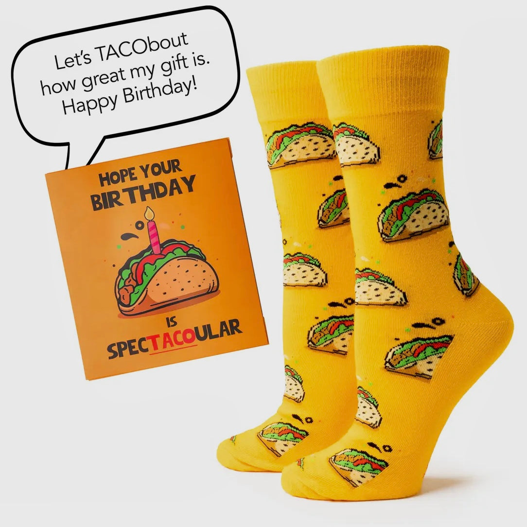 TWO LEFT FEET IT'S YO BIRTHDAY GIFT - CARD & SOCK SET