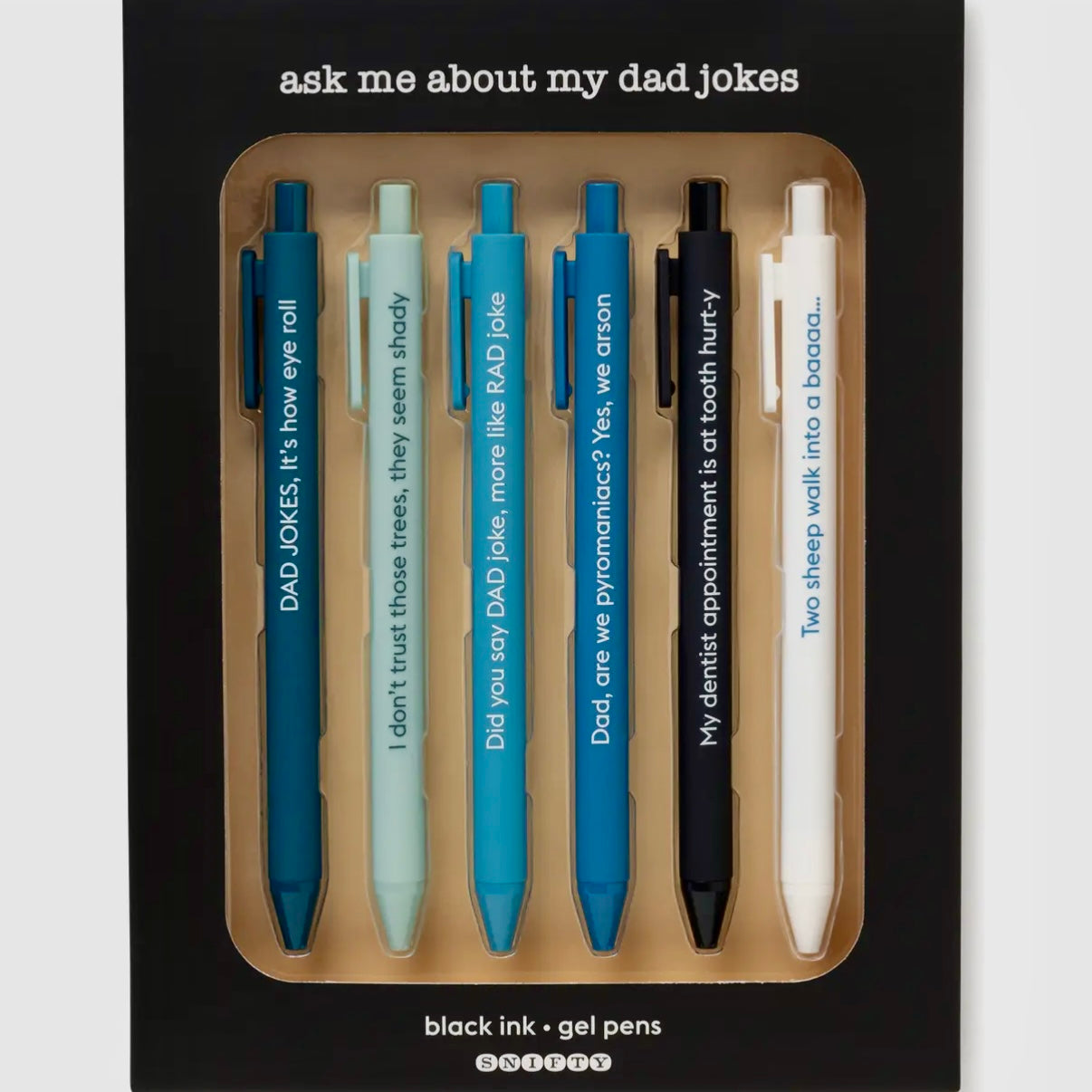 DAD JOKES QUOTABLE GEL PEN SET OF 6