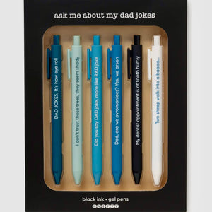 DAD JOKES QUOTABLE GEL PEN SET OF 6