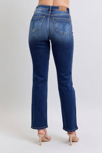 DARKWASH VINTAGE WASH THERMAL STRAIGHT LEG JUDY BLUE DENIM