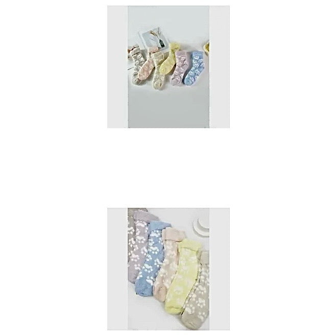 FUZZY SOCKS FOR ADULT WITH PAW PRINTS- SALE