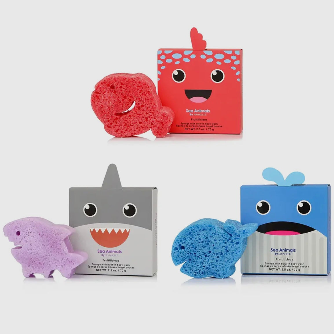 SPONGELLE SEA ANIMALS BODY WASH INFUSED SPONGES