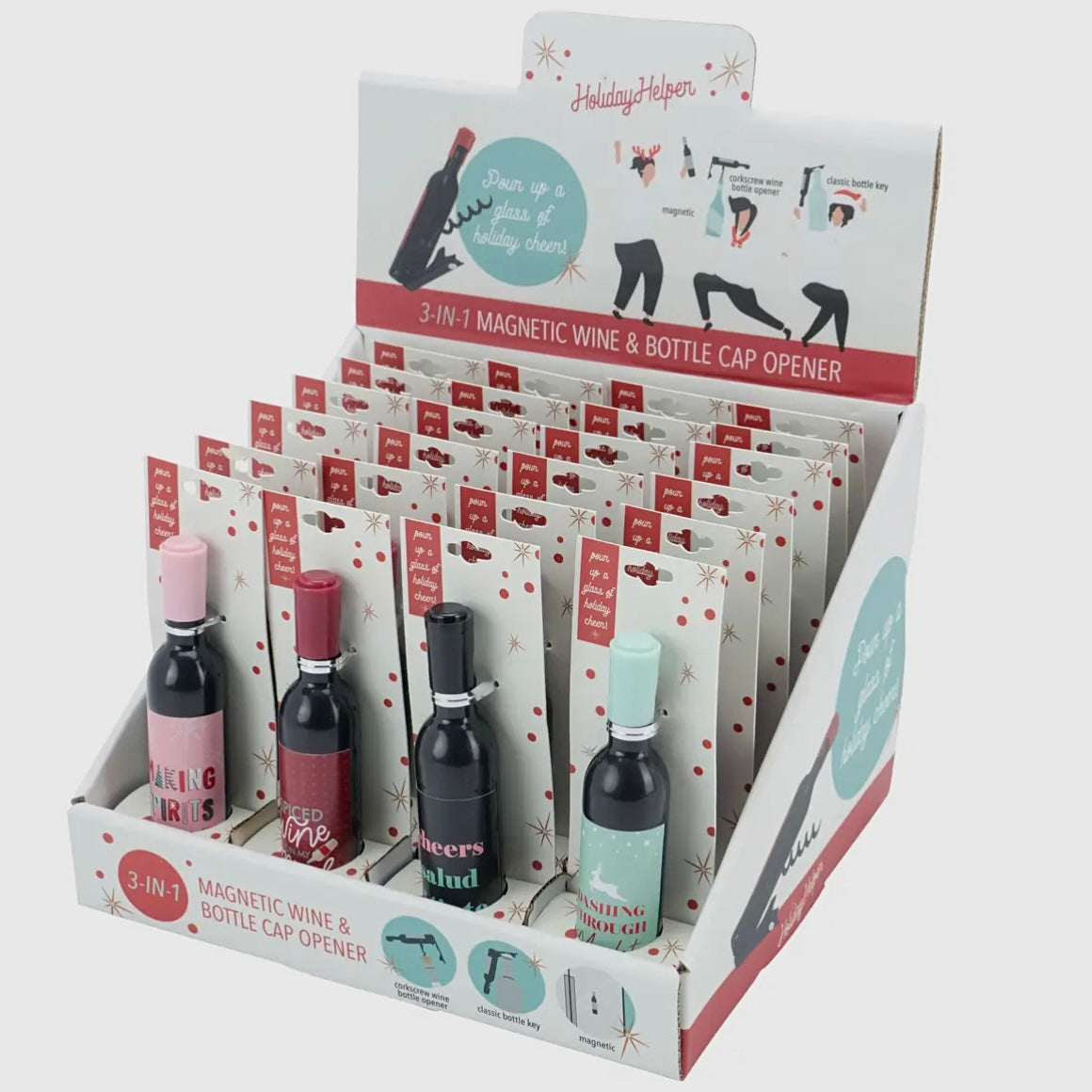 HOLIDAY 3 IN 1 WINE & BOTTLE OPENER