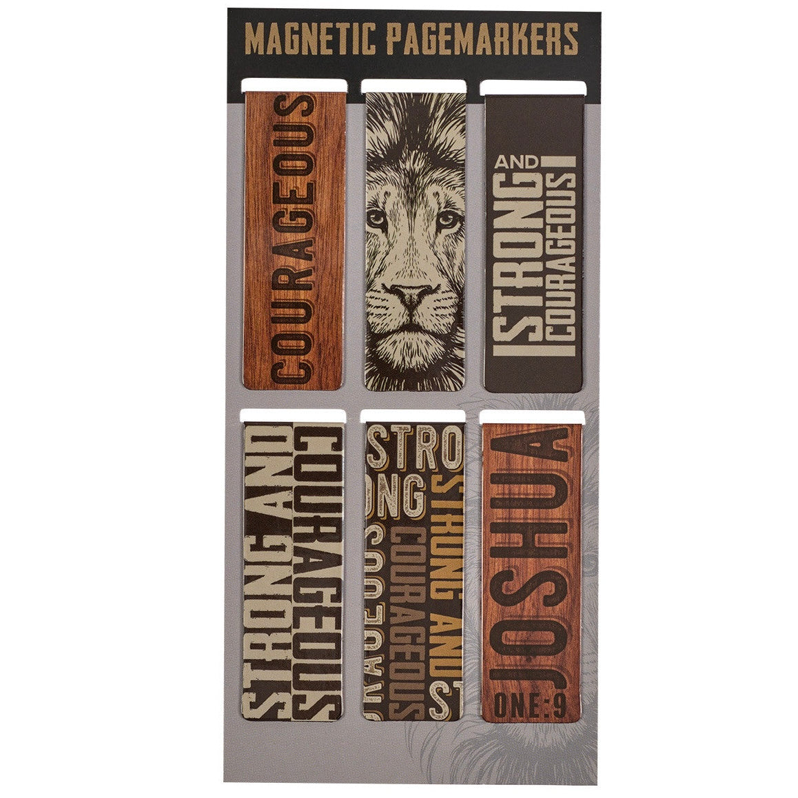 MAGNETIC BOOKMARKS WITH INSPIRATIONAL SAYINGS - SET OF 6