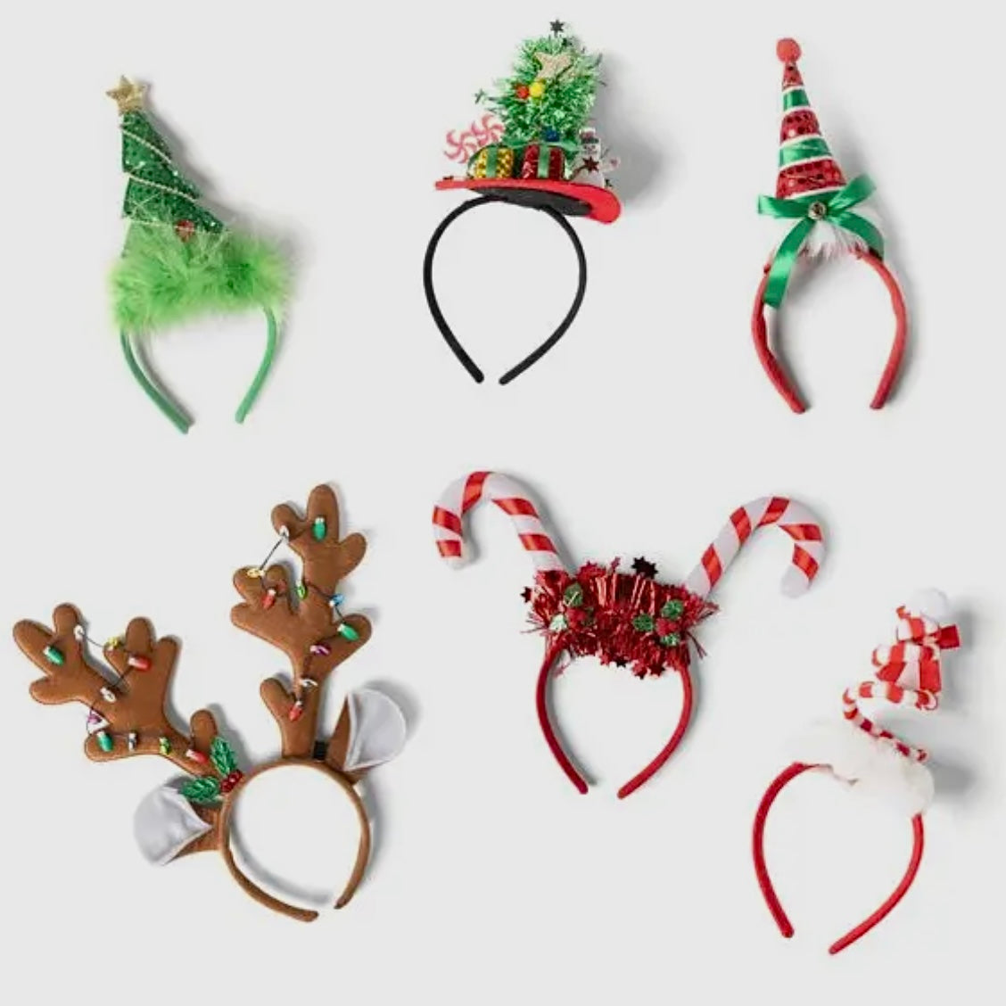 LOTSA LITES! TWINKLE TOPS LED FLASHING HOLIDAY CHRISTMAS HEADBANDS