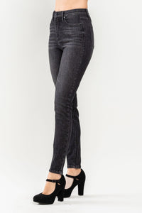 High Waist Tummy Control Black Wash Skinny Denim Judy Blue