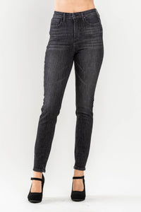 High Waist Tummy Control Black Wash Skinny Denim Judy Blue