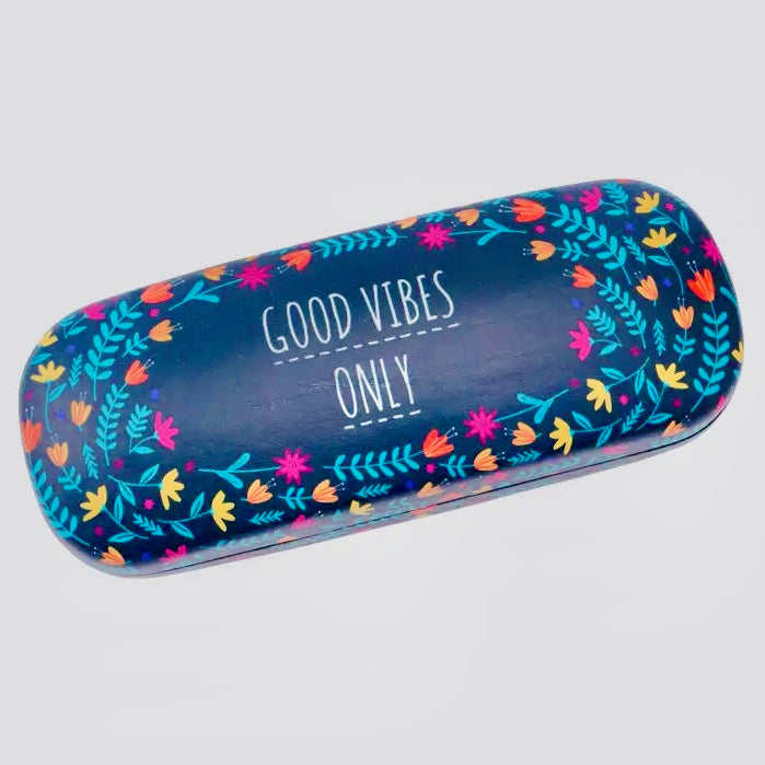Good Vibes Only Glasses Case & Lens Cloth Cleaner