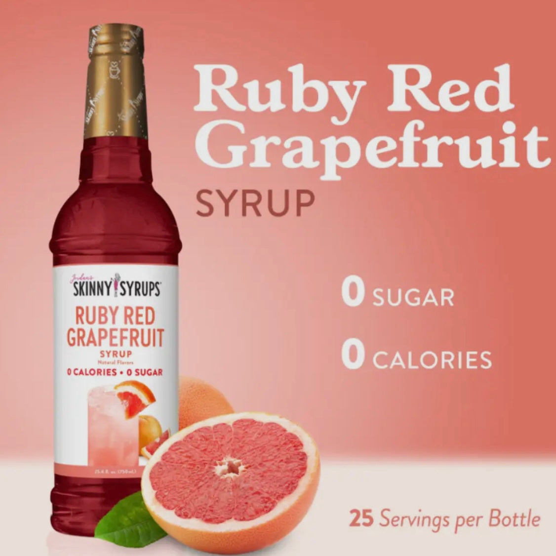 RUBY RED GRAPEFRUIT FLAVOR JORDAN'S SKINNY MIXES SYRUPS