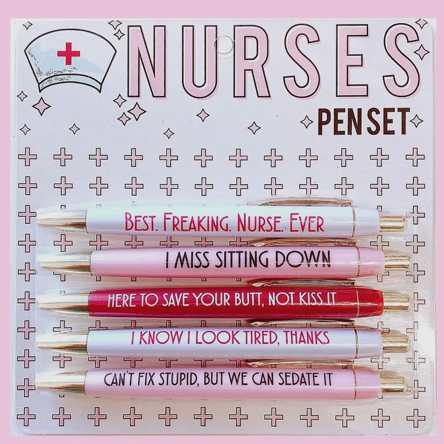 FUN CLUB SET OF 5 PENS WITH SAYINGS