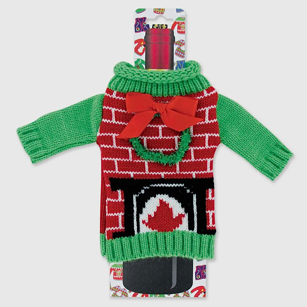 UNCLE BOB'S UGLY SWEATER KNITTED WINE BOTTLE SWEATERS - GAG GIFT