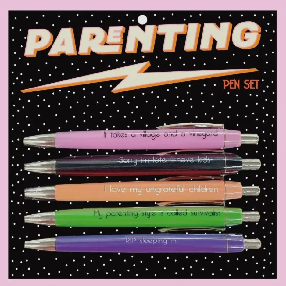 FUN CLUB SET OF 5 PENS WITH SAYINGS