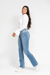 CORE HIGH WAIST CLASSIC CONTRAST WASH BOOTCUT MEDIUM WASH JUDY BLUE DENIM