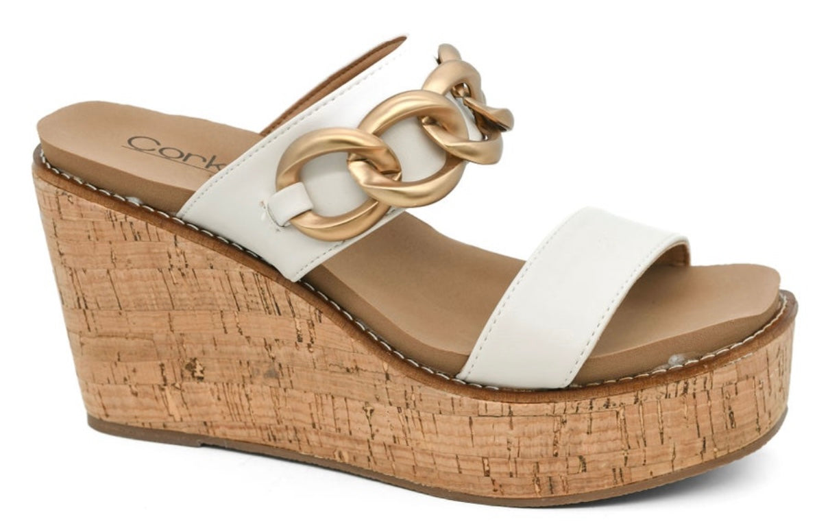 IVORY ON VACAY SANDAL WEDGES BY CORKYS- SALE- SIZE 10 & 11 LEFT
