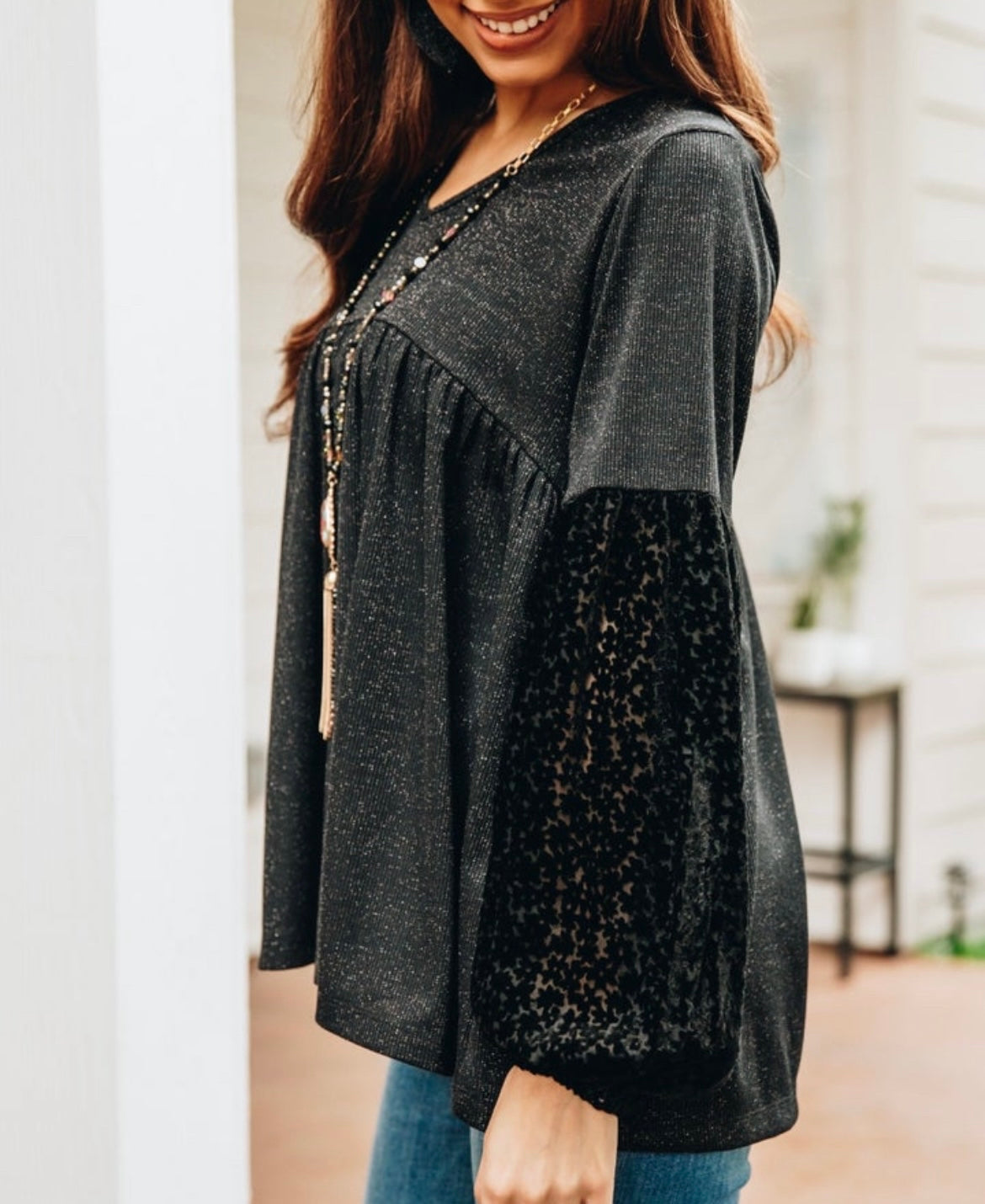 Black Starry Night Top