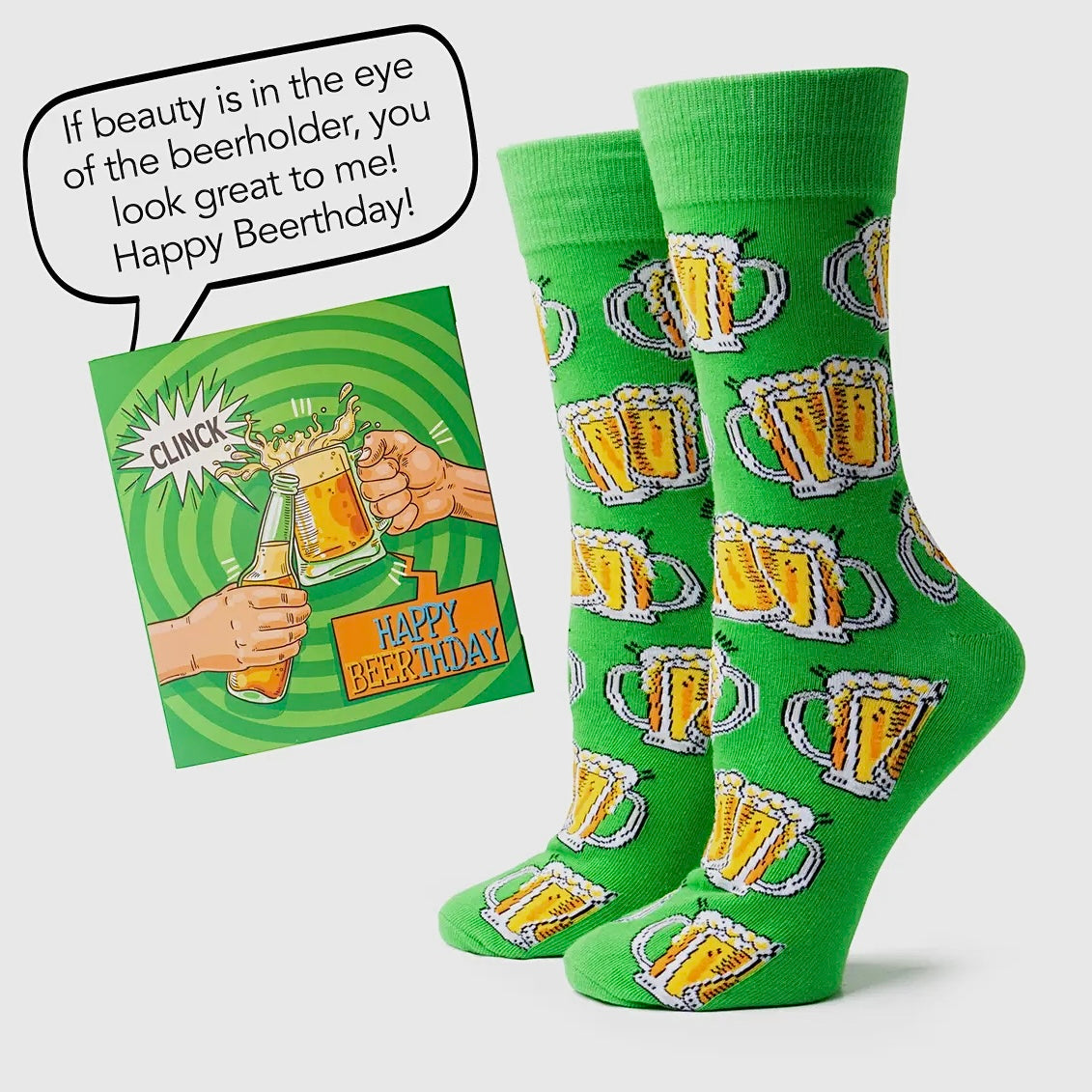TWO LEFT FEET IT'S YO BIRTHDAY GIFT - CARD & SOCK SET