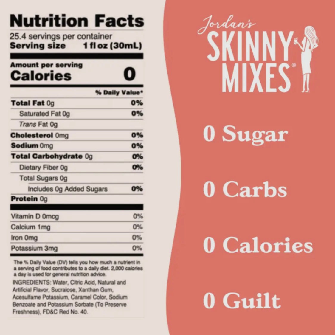 RUBY RED GRAPEFRUIT FLAVOR JORDAN'S SKINNY MIXES SYRUPS