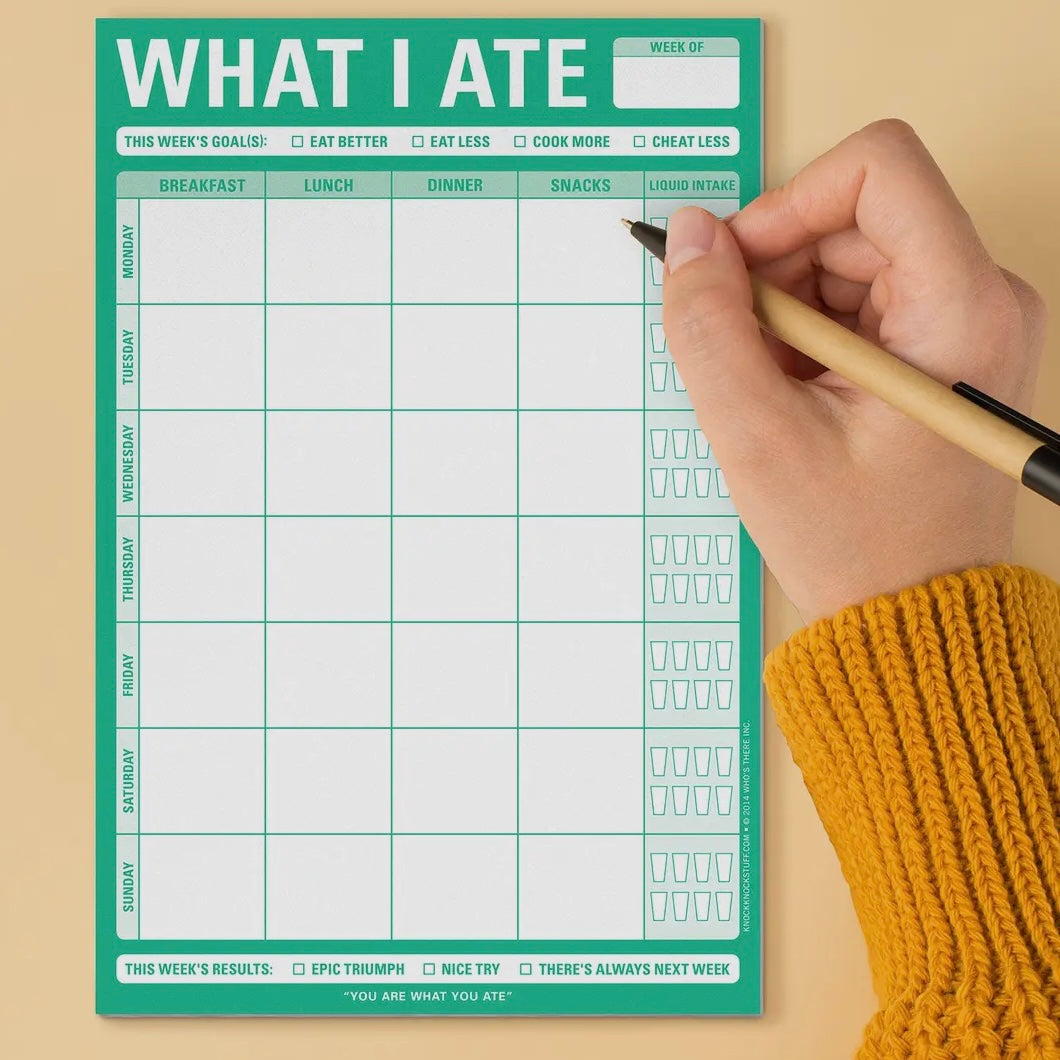 WHAT I ATE PAD (FOOD TRACKER) GREEN