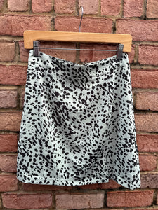 Sage Leopard Skirt- MEDIUM