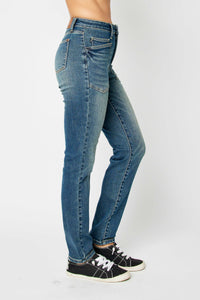 DARKWASH HIGH WAIST CLASSIC RELAXED JUDY BLUE DENIM