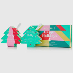 HAPPY HOLIDAYS CHRISTMAS TREE GIFT SET SPONGELLE BUFFER SOAPS