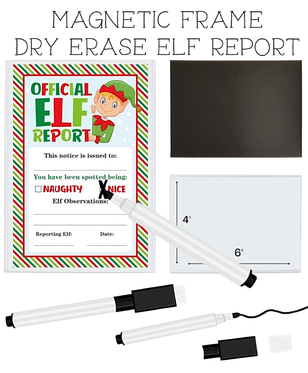 MAGENTIC OFFICIAL ELF REPORT DRY ERASE BEHAVIOR TRACKING BOARD WITH MARKER