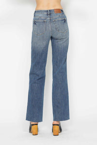 MID RISE TUMMY CONTROL VINTAGE STRAIGHT MEDIUM WASH JUDY BLUE DENIM-PLUS