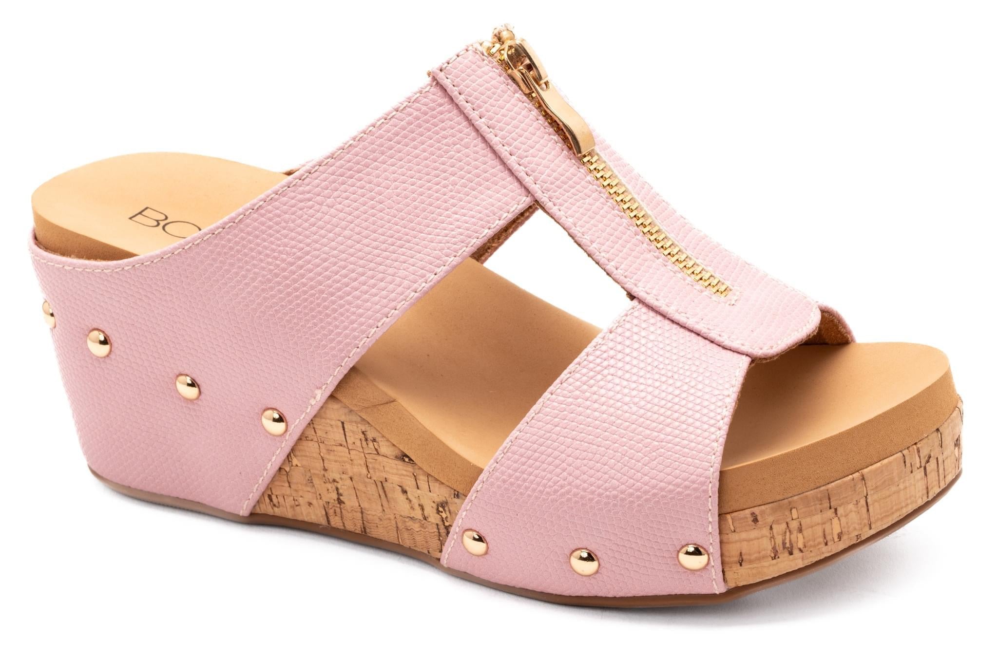 TABOO BLUSH CORKYS SANDAL WEDGES- SALE- SIZES 6, 7 & 9 LEFT