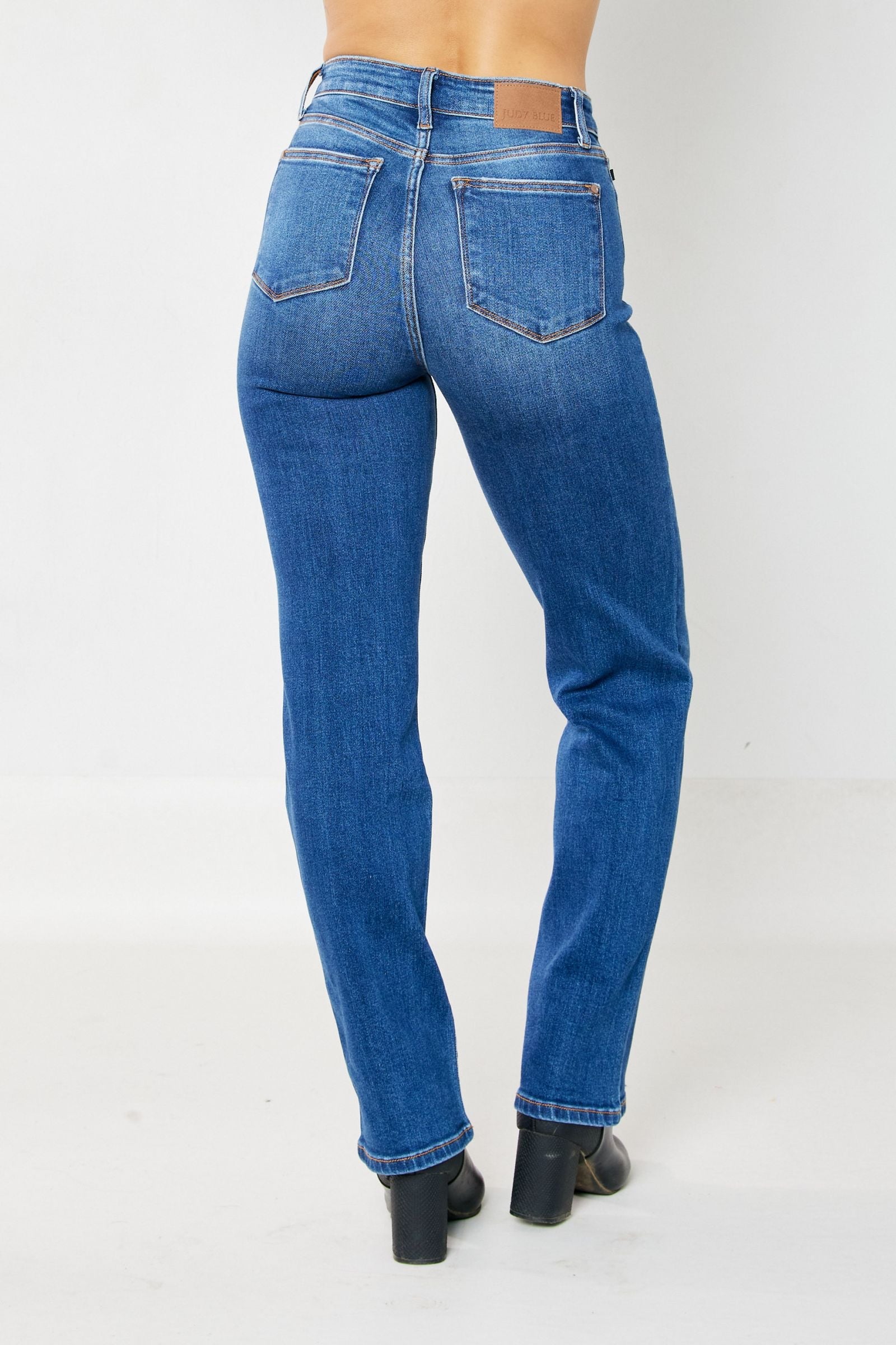 High Waist Medium Wash Hidden Button Fly Dad Jeans Judy Blue Denim-PLUS SIZES 16W & 20W left.