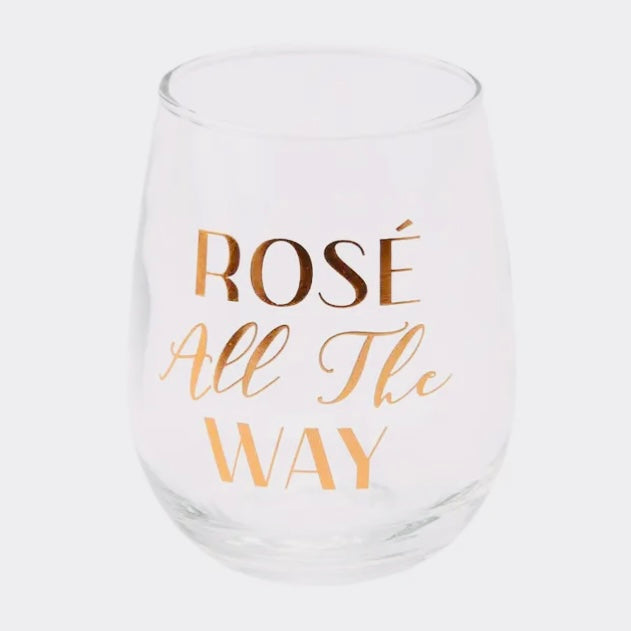 ROSE ALL THE WAY Glass Wine Glass