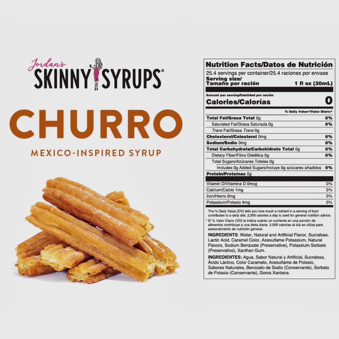 CHURRO FLAVOR JORDAN'S SKINNY MIXES SYRUPS