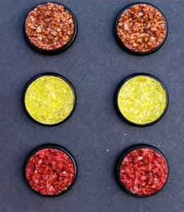 Autumn Leaves Druzy Stud 12mm Earring Set of 3