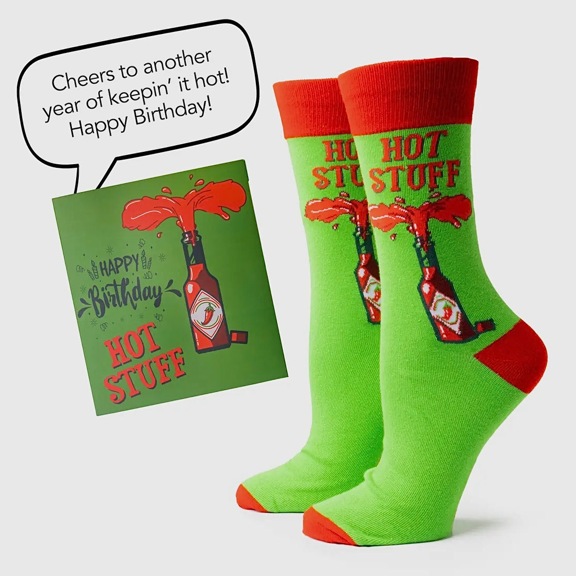 TWO LEFT FEET IT'S YO BIRTHDAY GIFT - CARD & SOCK SET