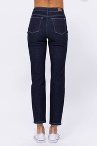 DARKWASH HIGH RISE RINSE WASH MOM JEAN JUDY BLUE DENIM-PLUS