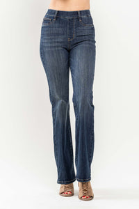 High Waist Vintage Pull On Slim Bootcut Darkwash Judy Blue Denim- SIZES 1 & 3 left.